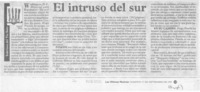 El intruso del sur  [artículo] Samuel Weste.