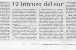 El intruso del sur  [artículo] Samuel Weste.