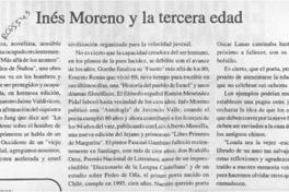 Inés Moreno y la tercera edad  [artículo] Luis Merino Reyes.