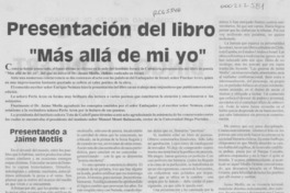 Presentación del libro "Más allá de mi yo"