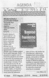 Modernidad y posmodernidad  [artículo] Lina Meruane.