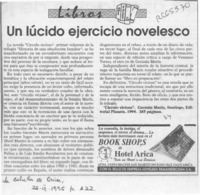 Un Lúcido ejercicio novelesco  [artículo].