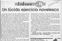 Un Lúcido ejercicio novelesco  [artículo].