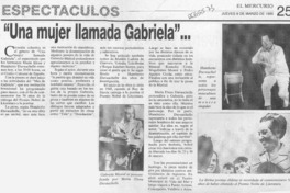 "Una mujer llamada Gabriela --"  [artículo]