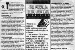 "En el machismo, la felicidad queda siempre demasiado lejos"