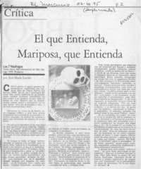 El que entienda, mariposa, que entienda  [artículo] Ana Mar?a Larraín.