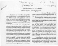 "Adiós Blanca"  [artículo] Benigno Avalos.