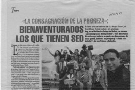 Bienaventurados los que tiene sed  [artículo] Claudia Guzmán Vivanco.