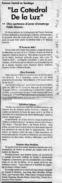 "La Catedral de la luz"  [artículo].