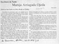 Maruja Arriagada Ojeda  [artículo] C. R. I.