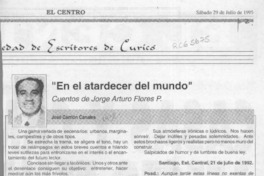 "En el atardecer del mundo"  [artículo] José Carrión Canales.