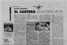 El Cartero llama dos veces  [artículo] Paulina Córdova A.