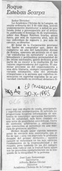 Roque Esteban Scarpa  [artículo] Alfredo Matus Olivier [y]José Luis Samaniego.