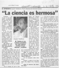 "La Ciencia es hermosa"  [artículo].