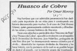 Huasco de cobre  [artículo] Omar Monroy.