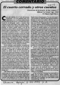 El cuarto cerrado y otros cuentos  [artículo] Miguel Angel Díaz.