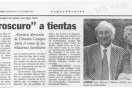 "Claroscuro" a tientas  [artículo].