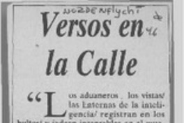 Versos en la calle  [artículo] Eugenio Rodríguez.