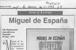 Miguel de España  [artículo] Luis Aguilera G.