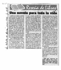 Una Novela para toda la vida  [artículo].