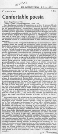 Confortable poesía  [artículo] Carlos León.