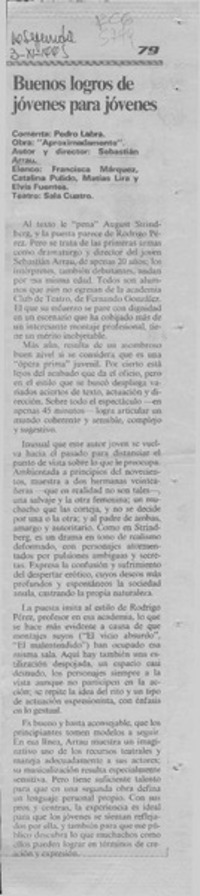Buenos logros de jóvenes para jóvenes  [artículo].