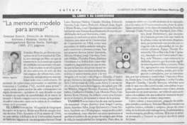 "La memoria, modelo para armar"  [artículo] Milton Aguilar.
