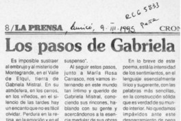 Los pasos de Gabriela  [artículo] Sergio Bueno Venegas.