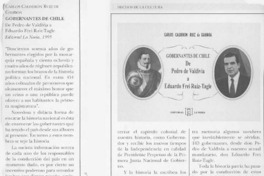 Gobernantes de Chile  [artículo] Eugenio García-Díaz.