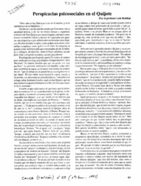 Perspicacias psicosociales en el Quijote  [artículo] Luis Rubilar.