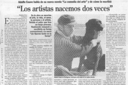 "Los artistas nacemos dos veces"  [artículo] Ximena Poo.