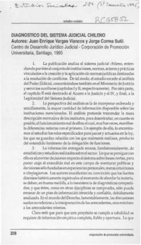 Diagnóstico del sistema judicial chileno  [artículo].