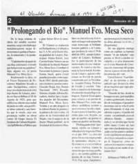 "Prolongando el río", Manuel Fco. Mesa Seco  [artículo].