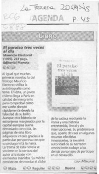 El paraíso tres veces al día  [artículo] Lina Meruane.