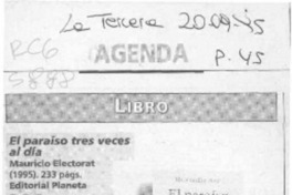 El paraíso tres veces al día  [artículo] Lina Meruane.