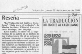 Reseña  [artículo] O. Z. S.