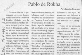Pablo de Rokha  [artículo] Ramón Riquelme.
