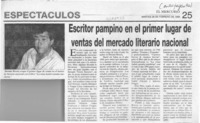 Escritor pampino en el primer lugar de ventas del mercado literario nacional  [artículo].