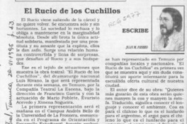 El rucio de los cuchillos  [artículo] Juan M. Fierro.