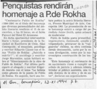 Penquistas rendirán homenaje a P. de Rokha  [artículo].