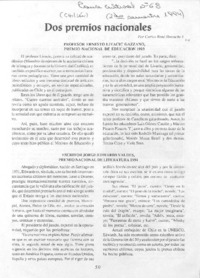 Dos premios nacionales