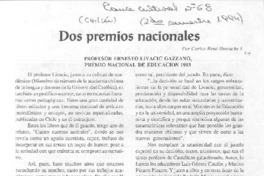 Dos premios nacionales