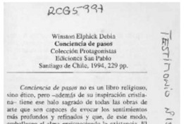 Conciencia de pasos  [artículo] Fray Manuel Alejandro.
