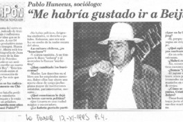 "Me habría gustado ir a Beijing"