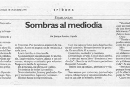 Sombras al mediodía  [artículo] Enrique Ramírez Capello.