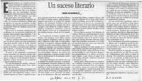 Un suceso literario  [artículo] Mario Silberman G.