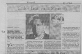Carlos León en la memoria  [artículo] Soledad Valenzuela.