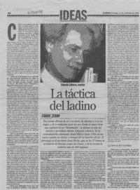 La táctica del ladino  [artículo] Faride Zerán.
