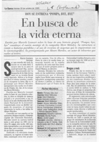 En busca de la vida eterna  [artículo] Rocío Lineros.