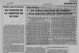 Matilde Ladrón de Guevara en función de la libertad de su hija  [artículo].